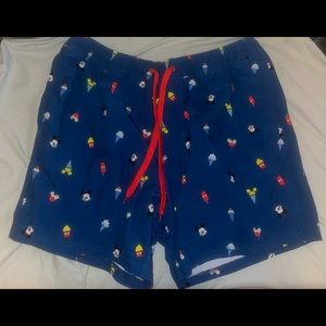 Mens Disney Mickey Ice Cream Swim Shorts: Large